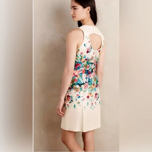 Anthropologie Maeve Tea Garden Floral Sheath Dress - Picture 3 of 10